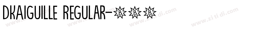 DKAiguille Regular字体转换